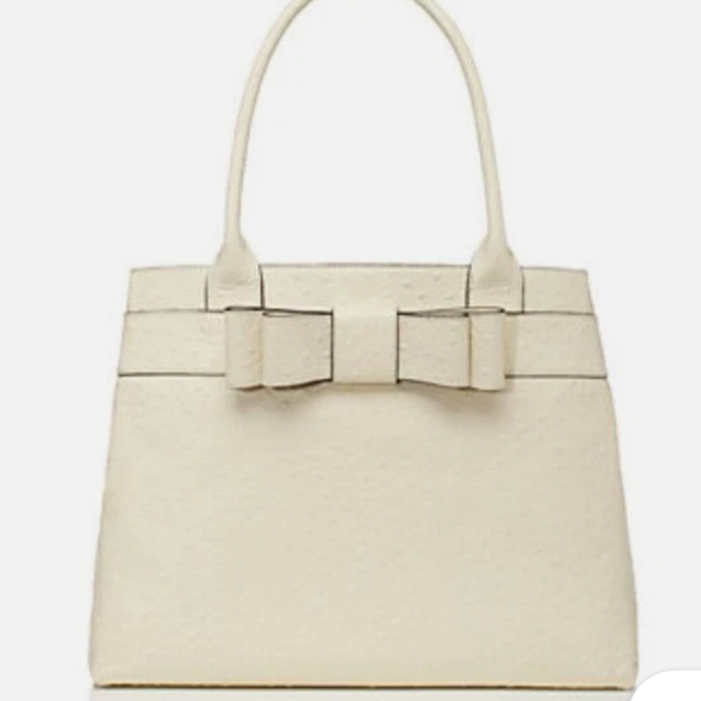 Kate Spade Villabella Bone Color Bow Tote Bag